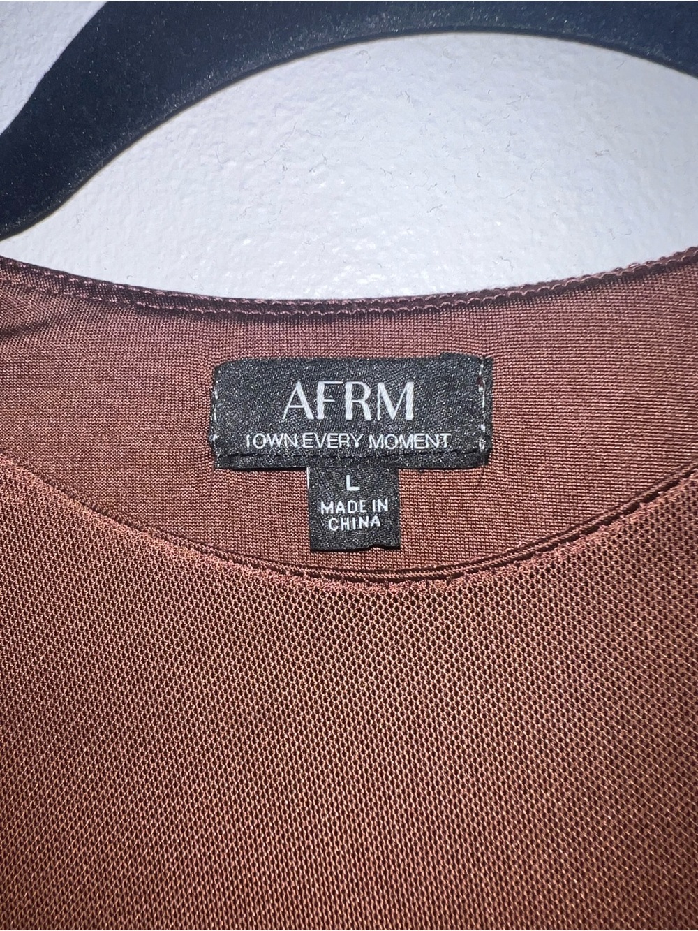 AFRM Brown Asymmetrical Ruffle High-Low Maxi Dress - Picture 4 of 7